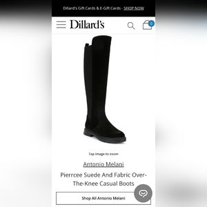 Antonio Melani Pierrcee Suede and Fabric Over-the-Knee Boot, size 6